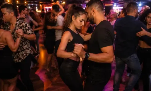 pista latina affollata senza ballare male